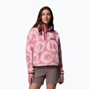 Damen-Fleecejacke Columbia Helvetia II Printed Cropped Half Snap rosette/sprayflower