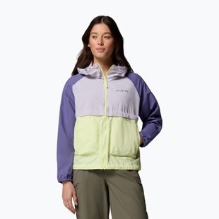 Damen-Windjacke Columbia Spire Valley Windbreaker citron haze/lavender pearl/stormwatch