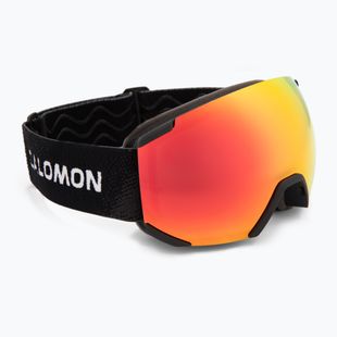 Kinder-Skibrille Salomon Radium black/mid red