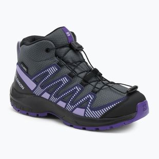 Salomon XA Pro V8 MID WP Kinder Wanderschuhe Turbulenz / schwarz / Freiheit