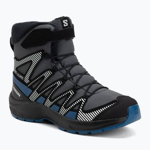 Kinder-Wanderschuhe Salomon XA Pro V8 Winter Waterproof turbulence / schwarz / dunkelblau