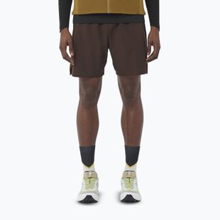 Herren-Laufshorts Salomon Shakeout C 2IN1 7" Kaffee-Bohne