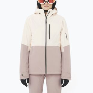 Damen-Skijacke Salomon Highland whisper white/etherea
