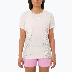 Damen-Laufshirt Salomon Sense Aero SS Tee GFX whisper white