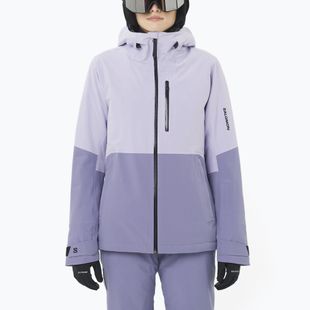 Damen-Skijacke Salomon Highland cosmic sky/blue granite