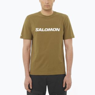 Herren T-Shirt Salomon Logo brilliant olive