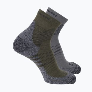 Socken Salomon X Ultra Access Quarter 2 pairs excalibur/olive night