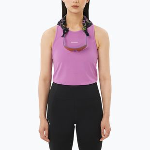 Damen-Laufshirt Salomon Shakeout Core Tank iris orchid
