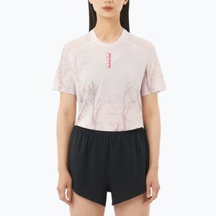 Damen-Laufshirt Salomon S/Lab Ultra Tee Aop lilac ash