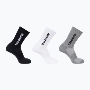 Socken Salomon Everyday Lite Crew 3 pack black/white/frost gray