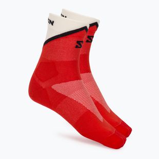 Socken Salomon Pulse Ankle fiery red/vanilla ice/black