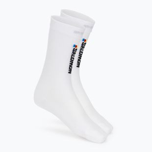 Socken Salomon Pulse Race Flag Crew white