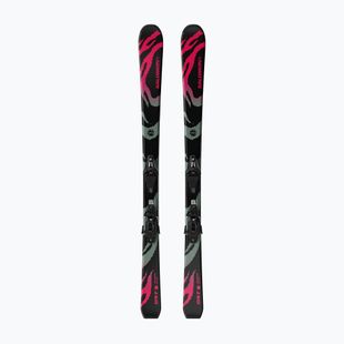 Kinder-Alpinski mit Bindung Salomon QST Jr Black S + C5 GW black/neon punch