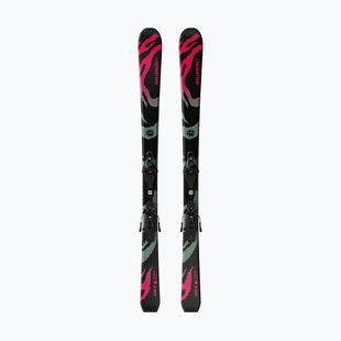 Kinder-Alpinski mit Bindung Salomon QST Jr Black M + L6 GW black/neon punch