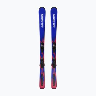 Kinder-Alpinski mit Bindung Salomon Equipe Jr M + C5 GW race blue/equipe red