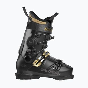 Damen-Skischuhe Salomon S/Pro Alpha C Boa 95 W black/gold met./dark grey met