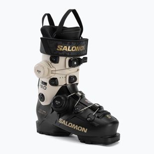 Damen-Skischuhe Salomon S/PRO Supra Dual Boa 105 W black/ birch/gold met