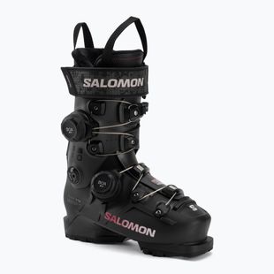 Damen-Skischuhe Salomon S/PRO Supra Dual Boa 115 W black/beluga met/raspberry