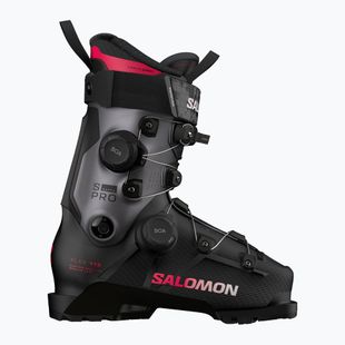 Damen-Skischuhe Salomon S/PRO Supra Dual Boa 115 W black/beluga met/raspberry