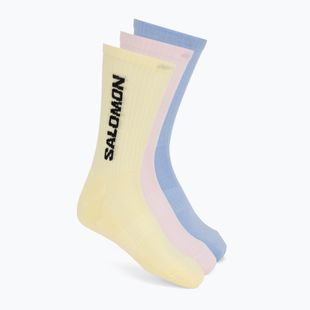 Socken Salomon Everyday Crew 3 pack brunnera blue/dusty yellow/icy pink