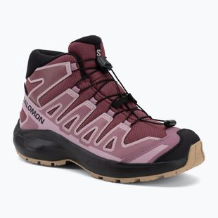 Kinder-Wanderschuhe Salomon XA Pro Mid Waterproof nocturne/dusky orchid