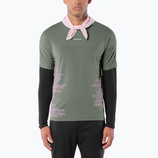 Herren-Laufshirt Salomon Sense Aero GFX Tee SS castor gray/pink frosting