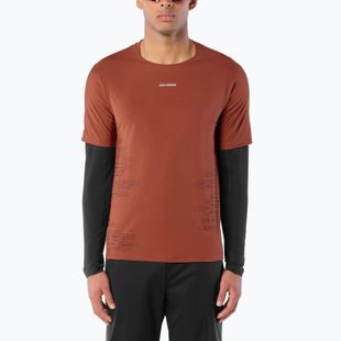 Herren-Laufshirt Salomon Sense Aero GFX Tee SS burnt umber/coffee bean