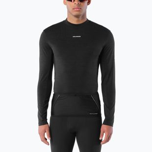 Lauf-Langarmshirt für Herren Salomon Sense Merino Tee LS deep black