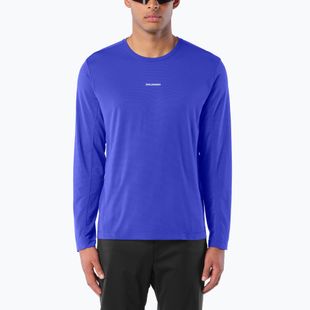 Lauf-Langarmshirt für Herren Salomon Shakeout Core LS Tee clematis blue