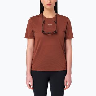 Damen-Laufshirt Salomon Shakeout Core SS Tee burnt umber