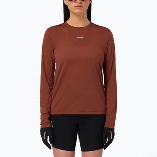 Damen-Laufshirt mit langen Ärmeln Salomon Shakeout Core LS Tee burnt umber