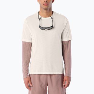 Herren-Laufshirt Salomon Shakeout Core GFX SS Tee whisper white/pink frosting