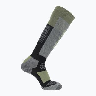 Skisocken Salomon S/Blaze black/oil green