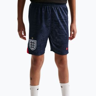 Kinder-Fußballshorts Nike England 2026 Stadium Away obsidian/speed red/white/speed red