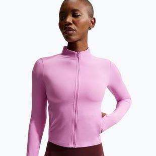 Damen-Trainingssweatshirt Nike Zenvy Dri-Fit Full Zip light magenta/white