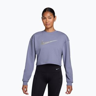 Damen Trainings-Sweatshirt Nike Pro Dri-Fit Crew Neck iron purple/metallic silver/white