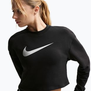 Damen Trainingssweatshirt Nike Pro Dri-Fit Crew Neck black/metallic silver/white
