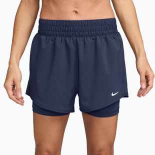 Damen-Shorts Nike One Dri-Fit High-Waisted 3" 2In1 midnight navy/white