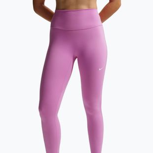 Damen-Leggings Nike One Seamless Front High-Waisted light magenta/white