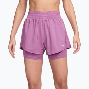 Damen-Shorts Nike One Dri-Fit High-Waisted 3" 2In1 light magenta/white