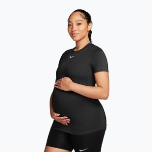 Damen T-Shirt Nike One Maternity Dri Fit Slim-Fit black/white