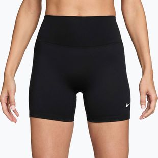 Damen-Biker-Shorts Nike One High-Waisted Biker 5" black/white