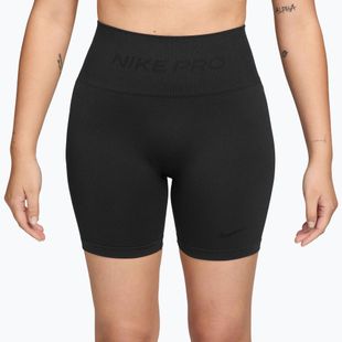 Damen-Biker-Shorts Nike Pro Seamless High-Waisted Biker 5" black