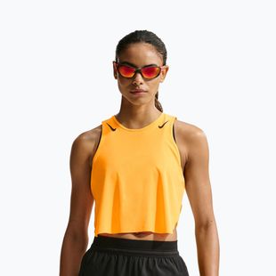 Damen-Lauf-Tanktop Nike AeroSwift Dri-Fit ADV Cropped Tank Top laser orange/black
