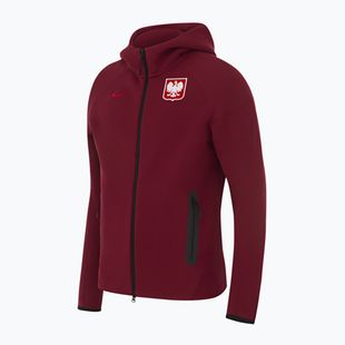 Herren-Fußballtrikot Nike Tech Fleece Poland Full Zip Hoodie team red