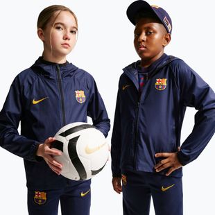 Kinder Fußballjacke Nike FC Barcelona Academy Pro blackened blue/black/mineral yellow