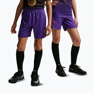 Kinder-Fußballshorts Nike FC Barcelona 2026/27 Stadium Away field purple/black/black