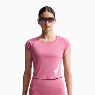 Damen-Laufshirt Nike Swoosh Run Dri-Fit peony/photon dust/white