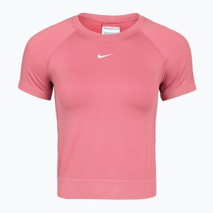 Damen-Trainingsshirt Nike Pro Seamless Dri-Fit peony/white
