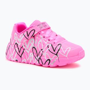 Kinder-Schuhe SKECHERS Uno Lite Love Levitate hot pink/multi